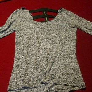 Black and gray long sleeve shirt